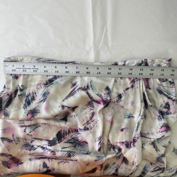 NWT IRO Kerim Skirt Size 8 Beige Purple Wrap Effect Drape Designer Casual Spring - Picture 15 of 16